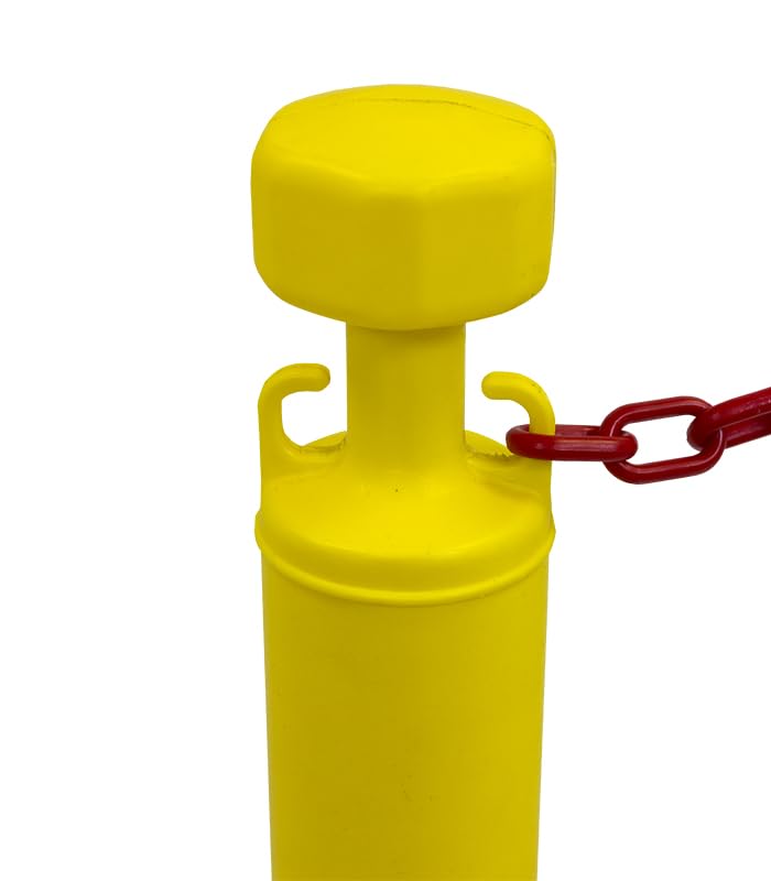 Poste Separador Amarillo de Alta Visibilidad con Base Rellenable EberSign
