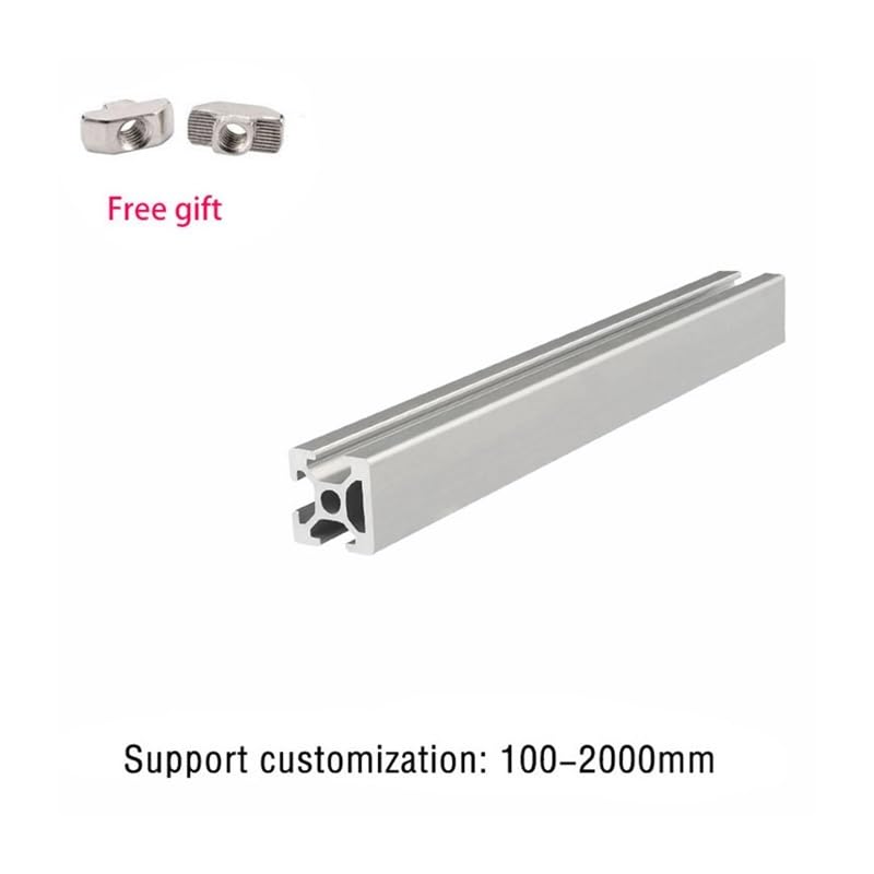 4 Uds 2020N1 Marco De Extrusión Perfil Aluminio Con Ranura En T 100mm-1200mm Lineal Anodizado for Piezas Impresora 3D CNC DIY(450mm)