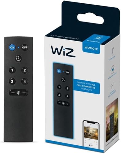 WiZ Connected Remote Light Switch, Works with All WiZ Products, Turn Lights On or Off, Brighten or Dim Room, Control Switch, 1 Pack