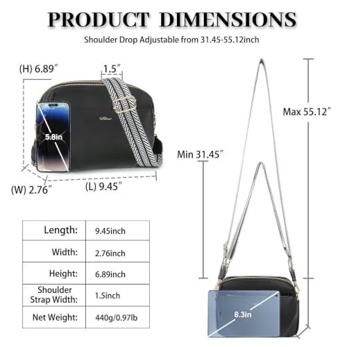 Image of Crossbody Bag for Women Vegan Leather Handbag Purse Anti Theft RFID