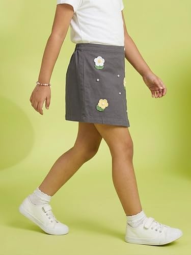 Image of KiddoPanti Girls Denim Over Lap Shorts