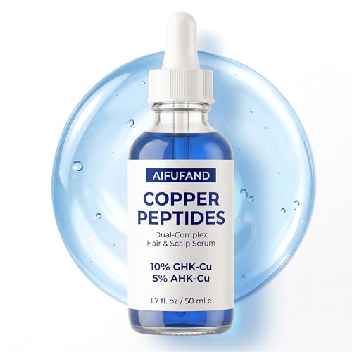 AIFUFAND GHK-Cu Copper Peptides Hair & Scalp Serum Dual Peptide Complex with GHK-Cu & AHK-Cu Lightweight Daily Scalp Care Hydrating & Conditioning Formula