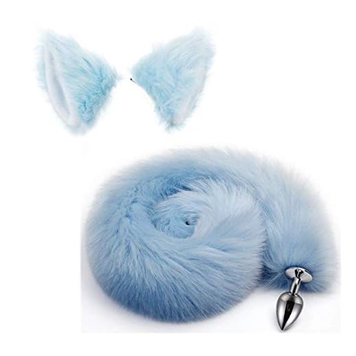 Cat Ears Headband Fox Tail B-ütt an-âl Pl-ùg T-ö-ys para Mujeres Cosplay Costume Set