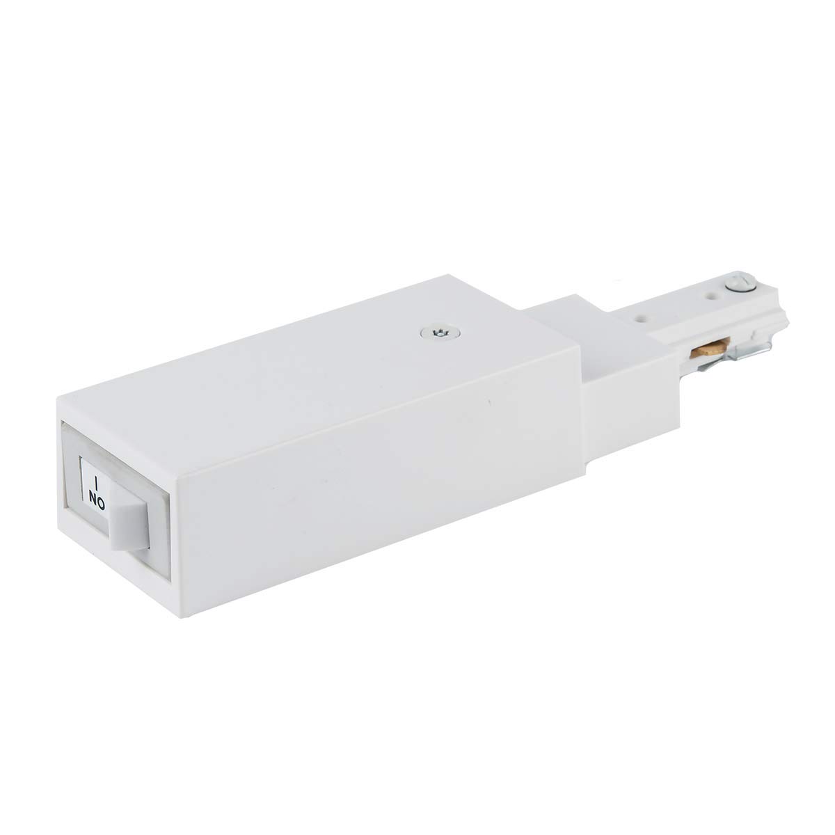 WAC Lighting THL-HLES-2A-WT H Slim Live End Connector Current Limiter with Switch Track Accessory