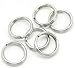 Valyria 100pcs/500pcs Stainless Steel Silver Split Key Ring Open Jump Ring Finding 7x0.7mm(1/4) (100pcs)