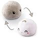 TeeTurtle Reversible Mochi Mini - Gray Stormcloud and White Rainbow Toy