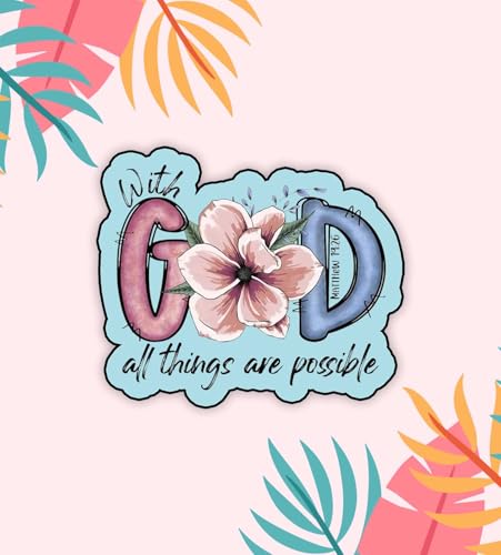 Image of Gift Me Bazar with God All Thing are Possible Fridge Magnet for Refrigerator Door Decor Stickers | Home, Kitchen and Office Decoration | Pooja Room Decor Items