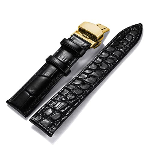 Correa de reloj de cuero Feng Shui con relieve de cocodrilo para oficina y eventos