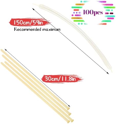 LXZFCRG 260 Balloons Clear Long Skinny Latex Balloons for Balloon Animals, 100Pcs Twisting Balloon Shine for Balloons Arch Party Supplies Weddings Birthday (Clear) — view 2