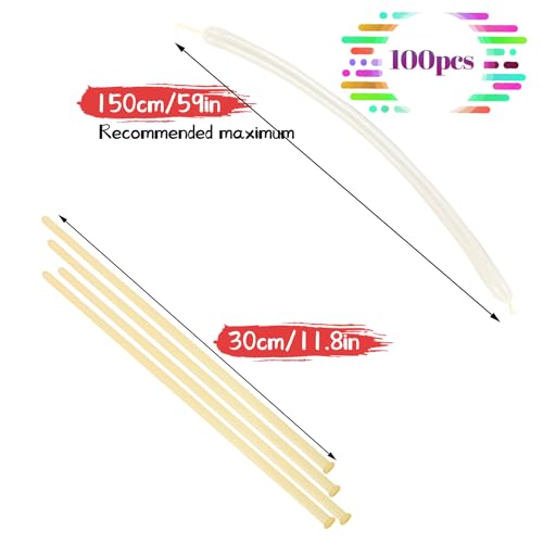 Image of LXZFCRG 260 Balloons Clear Long Skinny Latex Balloon for Balloon Animals, 100Pcs Twisting Ballon Shine for Balloons Arch Party Supplies Weddings Birthday (Clear)