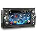 8-Kern 4GB+64GB 7 Zoll Android 14 Autoradio 2Din mit GPS Navi für Ford Fiesta Focus Transit Galaxy C-Max S-Max Kuga Bluetooth 5.0 CarPlay Android Auto DSP WiFi 4G DAB+ OBD2 DVD CD DVB-T2 FM RDS