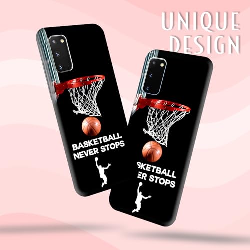 GlamCase for Samsung Galaxy S20, Samsung S20 Case - Basketball Never Stops Design Printed Slim & Sleek Cute Plastic Hard Snap on Designer Back Phone Case/Cover for Samsung S20. by GlamCase - Used condition - CA$3.24