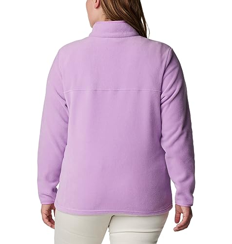 Image of Columbia Womens Benton Springs Half Snap II Pull Over Fleece Jacket, Dark Stone /Canoe /Vintage Blue, 3X