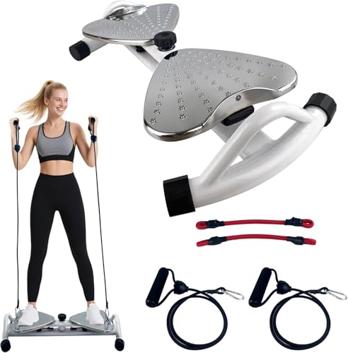 Waist Twister Machine Exercise Fitness Tool – Ab Twister Board with 500 lbs Capacity Ultra-Quiet,Core Trainer for Slim Waist and Ab Exercise,All-Metal Anti-Slip Footrest,Women Men,Home Gym Equipment