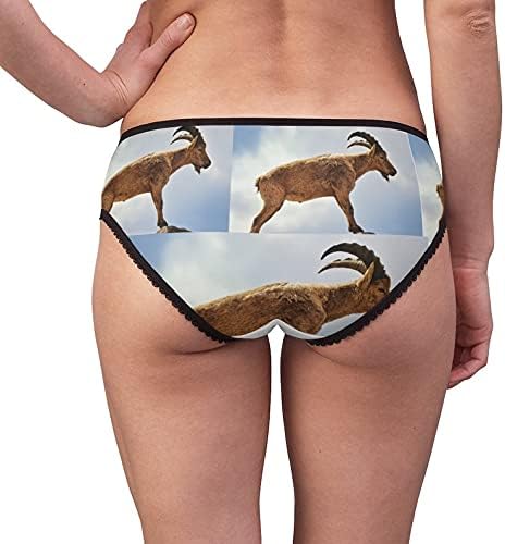 SpreadPassion Mountain Goat Panties, Mountain Goat Underwear, Briefs, Cotton Briefs, Funny Underwear, Panties For Women