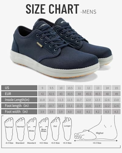 Image of 1TAZERO Men's Extra Wide Slip-On Shoes Loafers Orthopedic Diabetic Shoes for Swollen Feet Comfortable Walking with Arch Support for Plantar Fasciitis