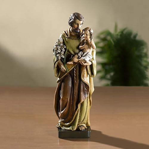 Estatua de San José con Niño, 8 pulgadas miniatura 2
