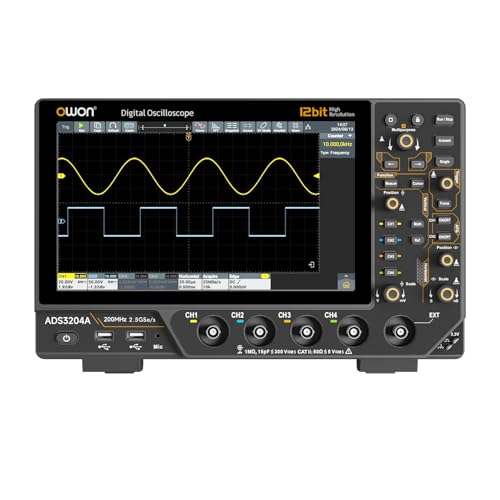 OWON ADS3000A �f�W�^���I�V���X�R�[�v�A4�`�����l��100-500MhZ�ш敝�A1.25 GS/s�T���v�����O���[�g�A12�r�b�g�����x�X�g���[�W�f�X�N�g�b�v�I�V���X�R�[�v(ADS3102A)