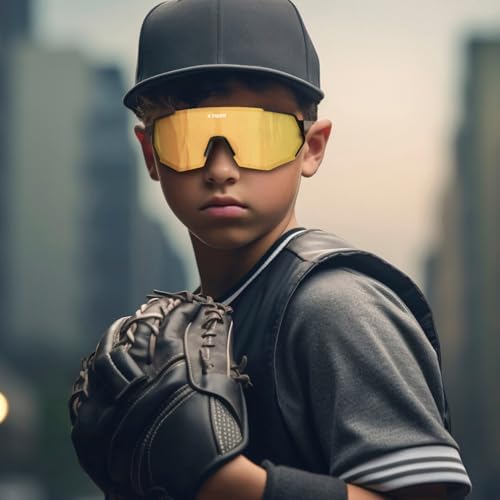 Image of X-TIGER Polarized Youth Baseball Sunglasses UV400 Kids Sunglasses Boys Girls 8-12 Youth for Softball Cycling Sports Glasses
