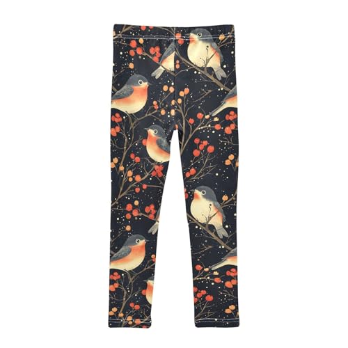 Bird Berry Girls Leggings Soft Stretch Workout Yoga Dance Pants for Kids Casual Tights2