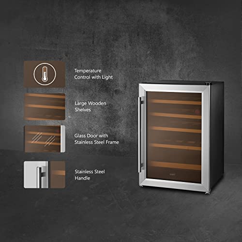 Image of Kaff 50 L Single Door Desktop Fridge (KWC 62, Wine Cooler, Black)