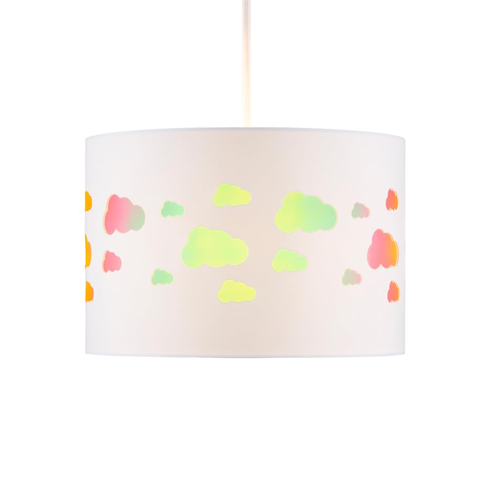 Litecraft Iridescent Glow Light Shade Easy Fit Lampshade (, Clouds) 30Cm