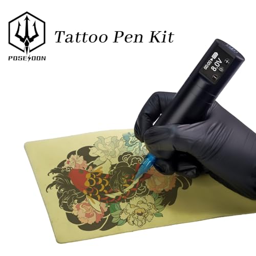 Poseidon Tattoo Pen Kit, Tattoo Kit With 20 Pcs Tattoo Cartridge Machine thumb #5