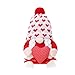 DAXIAO Décorations en Peluche de Gnomes de la Saint-Valentin décorations d'elfe de poupée de père Noël sans Visage Faites à la Main Jolis Ornements de Vacances de Gnomes en Peluche Faits à la Main