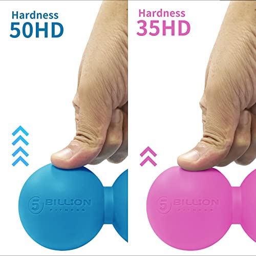 Image of 5BILLION Peanut Massage Ball - Double Lacrosse Massage Ball & Mobility Ball for Physical Therapy - Deep Tissue Massage Tool for Myofascial Release, Muscle Relaxer, Acupoint Massage (Black)