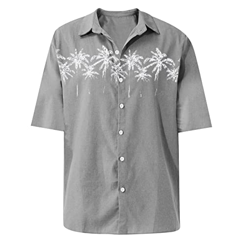 Shirts for Men Cuban Shirts Guayabera Button Down Shirt Short Sleeve Summer Hawaiian Shirt3