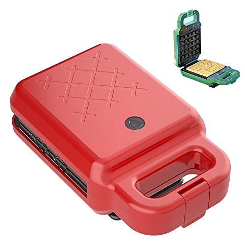 Mini Sandwich Toaster Maker Haushalt Kleine 550W Brot Frühstücks Maschine Roaster Light Food Machine Waffeleisen,Red