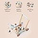 Speedy Monkey Lauflernwagen mit Bausteinen und Bremssystem für mehr Sicherheit 34,9x24,9x40cm bunt, Holz Spielzeug für Kinder, Liebevolle Details- tolle Geschenkidee