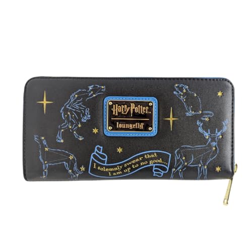 Loungefly Harry Potter Marauders Map Wallet – Moony, Wormtail, Padfoot & Prongs Midnight Edition2