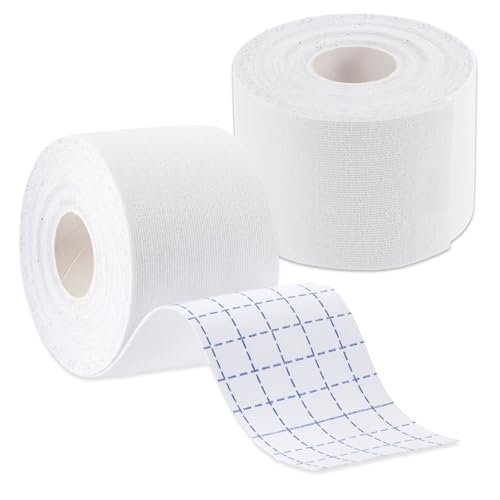 Sport Tape Adesivo – Nastro Sportivo Set da 2 Rotoli per Supporto Muscolare – Elastico e Traspirante