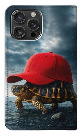 Housse cuir iPhone 16 Pro Max Madagascar Turtle style haut de gamme - 2