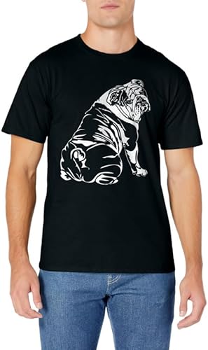 Gracioso Bulldog Inglés playera perro Hund playera regalo hombre XL Azul Heather blue