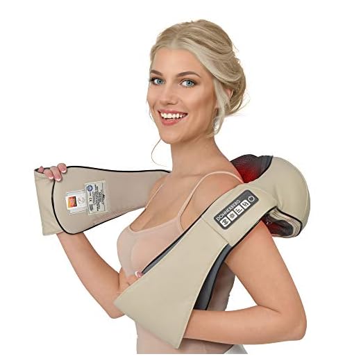 Nek massage apparaat voor nek, schouders en rug HET ORIGINEEL Donnerberg® München nekmassageapparaat met twee soorten massage, Shiatsu en vibratiemassage, infraroodwarmte, 7 jaar garantie
