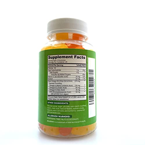 Premium Omega 3-6-9 + DHA Gummies 60 Count by Kate Naturals. Delicious Non-GMO, Gluten-Free & Vegetarian Chewy Gummies… - Image 4