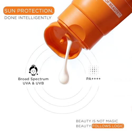 Image of SKINQ Sun Protect Gel Sunscreen SPF 50+ PA++++ with Vitamin C | Zero White Cast | UVB Protection | Lightweight, Non-Greasy | For Normal, Dry & Sensitive Skin | In-Vivo Tested | Dermat Formulated | 45ml