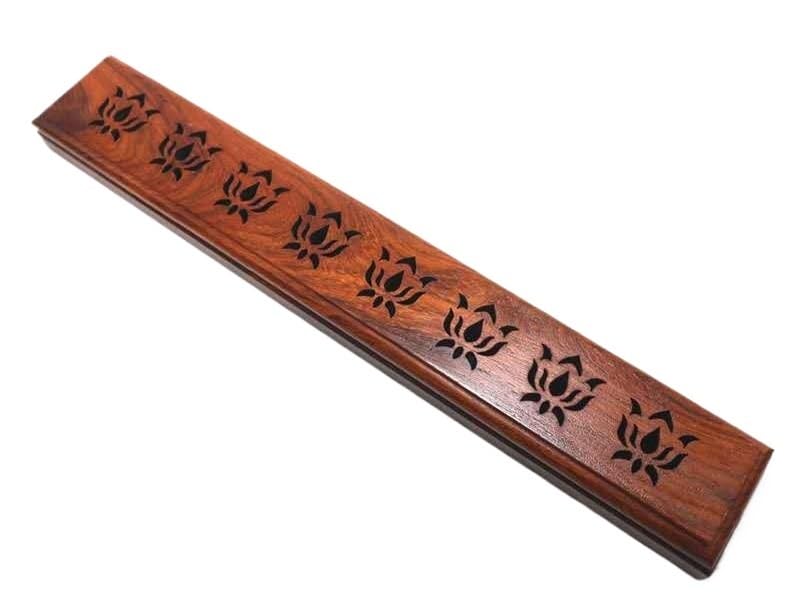Boîte porte-encens en bois pour la méditation et protection tapis de yoga