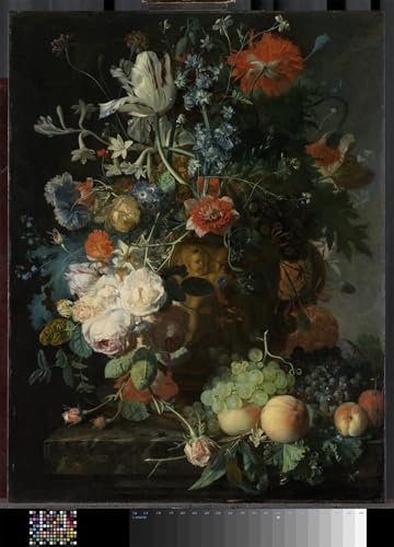 Poster Nature Morte Fleurs et Fruits pour un Salon Élégant