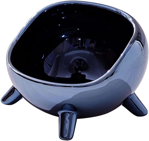 QWdfgS Ceramic Fruit Bowl, Key Bowl for Entryway Table, Storage Tripod Candy, Home Decor Gift, for Office-Silver-Large(Navy Blue,Small)