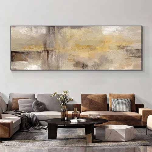 Tableau abstrait moderne 70x170cm pour decoration grand salon