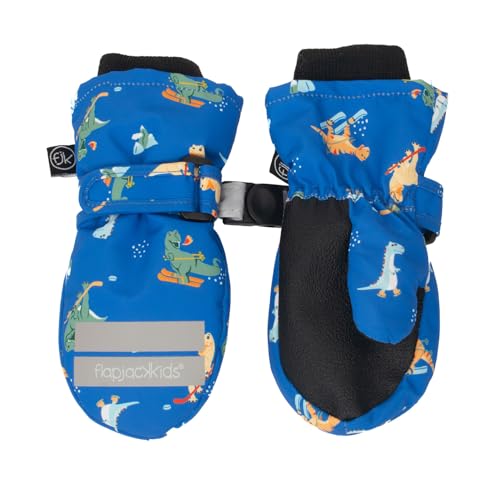 FlapJackKids - Water Repellent Ski Mittens Dino on Ice L 4-6Y+ by FlapJackKids - Used condition - CA$10.71