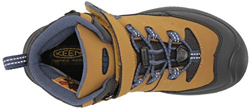 KEEN Redwood MID WP-C Hiking Boot, Harvest Gold/Vintage Indigo, 31 EU
