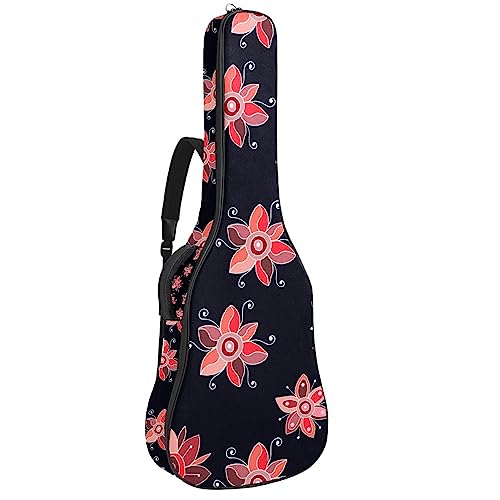 Housse pour guitare acoustique – Housse simple à motif floral marron Grand étui pour guitare compatible avec la plupart des tailles de guitare, Multicolore 4., 42.9×16.9×4.7 in, Motif imprimé tendance - Les Beatles, Paul McCartney, John Lennon, RIngo Starr, George Harrison Housse pour guitare acoustique – Housse simple à motif floral marron Grand étui pour guitare compatible avec la plupart des tailles de guitare, Multicolore 4., 42.9x16.9x4.7 in, Motif imprimé tendance
