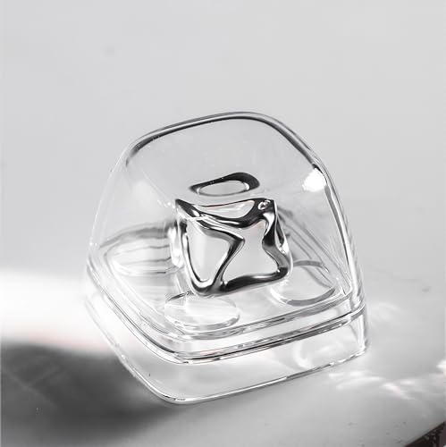 Image of dagaladoo Metal Translucent 1U Keycaps for Mechanical Keyboard,Transparent Keyboard caps Shine Through, 1U Silvery Clear Key caps Replacement for RGB mx Key Cap(only one keycap)
