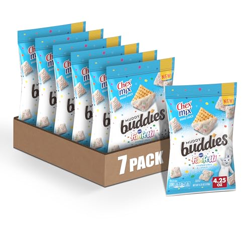 Chex Mix Muddy Buddies, Pillsbury Funfetti Snack Mix, 4.25 oz
