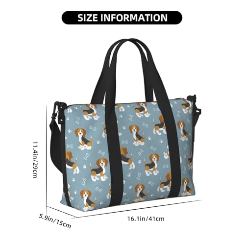 Carry On Duffle Bags Overnight Weekender Bags for Women, Beagle Dog cute Personal Item Travel Bag, Travel Essentials Sport Gym Bag for Men Women2
