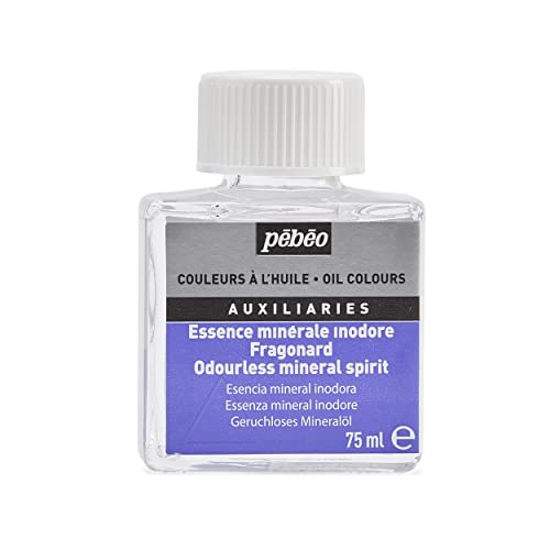 Pebeo 75 ml Odourless Mineral Spirit, Transparent, Clear, 75 ml (Pack of 1)
